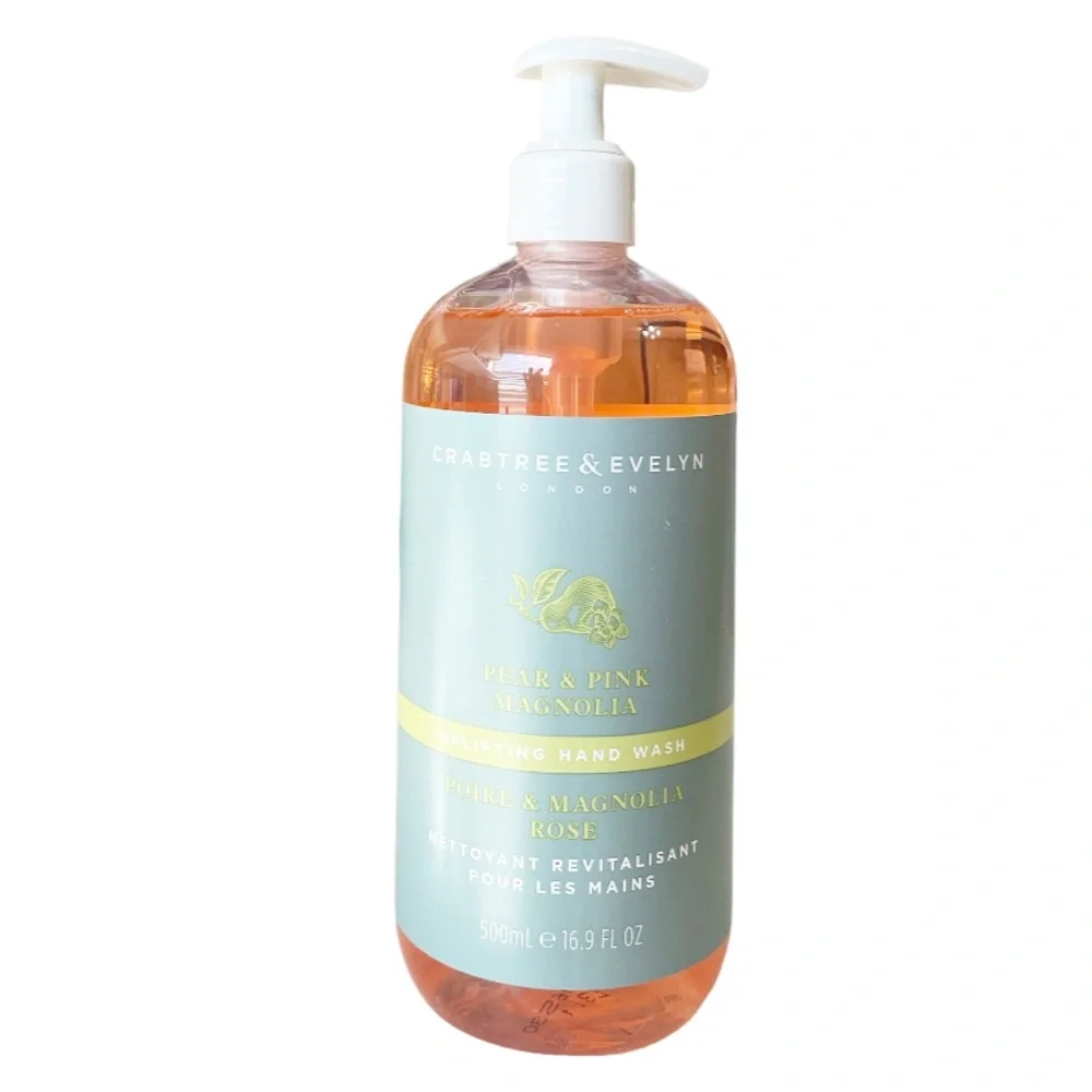 NEW! Crabtree & Evelyn PEAR & PINK MAGNOLIA Uplifting Hand Wash 🍐🌸🍐